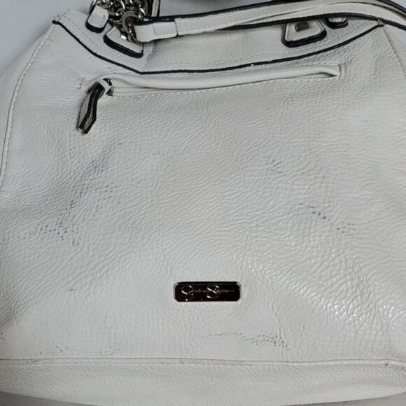 Jessica Simpson Bag White Shoulder Handbag Satchel Vegan Leather Women's WOMAN'S - Picture 7 of 16